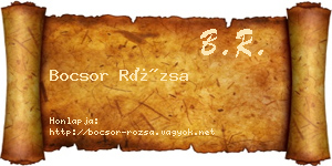 Bocsor Rózsa névjegykártya