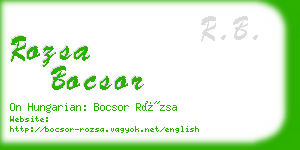 rozsa bocsor business card